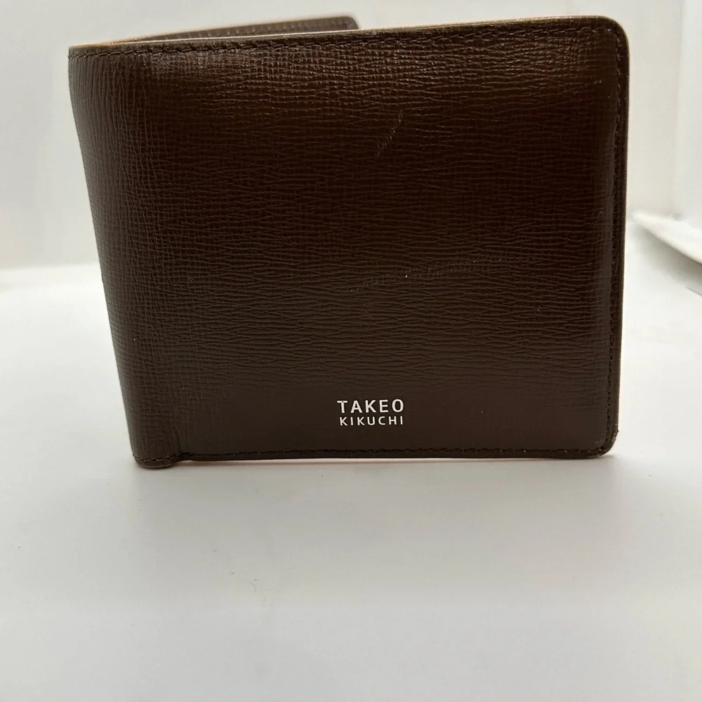Orange and Brown Leather Wallet by